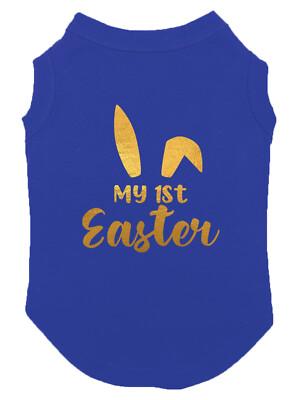 My 1st Easter Gold Foil - Puppy's First Easter Lent Spring Hop Bunny Dog Shirt