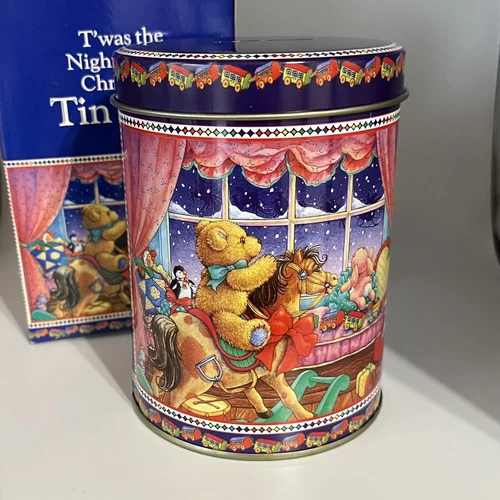 NOS 1993 Gibson Gallery T'was The Night Before Christmas Tin Coin Piggy Bank