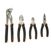 Tactix 4Tlg Zangen Set Kombizange Seitenschneider Spitzzange Wasserpumpen