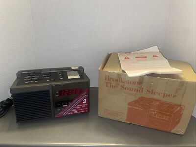 Brookstone RWC-25 The Sound Sleeper Alarm Clock Rare Vintage New Open Box!