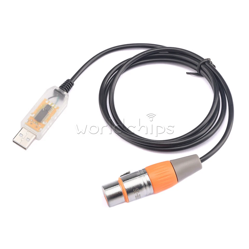 USB to DMX Interface Adapter Cable Stage Light PC DMX512 Controller Dimmer DMX - Image 2 of 4