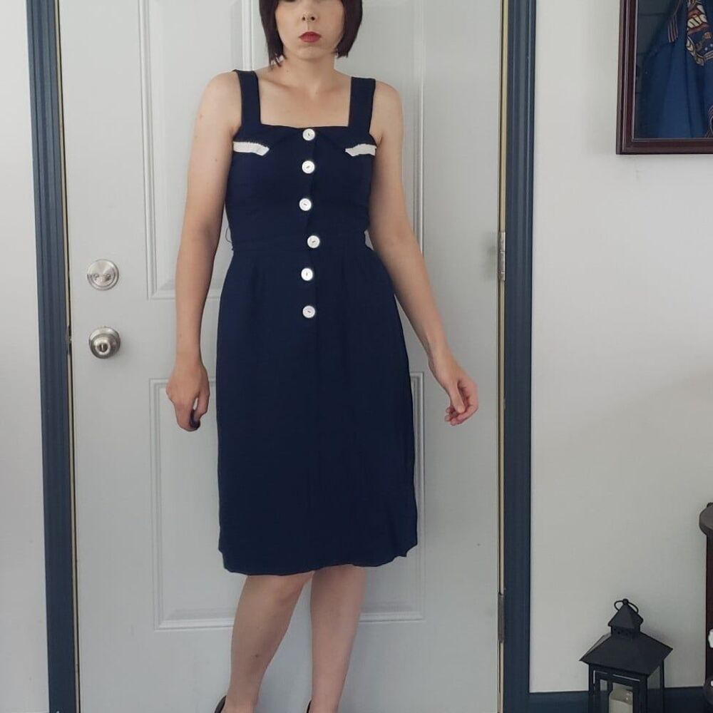 50s/60s Hand Made Blue Sundress - image 1
