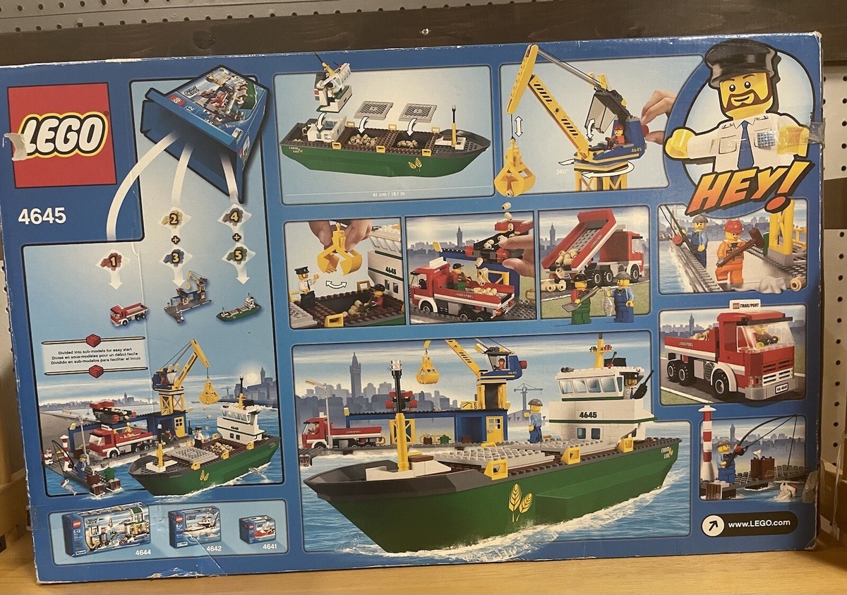 LEGO CITY 4645: HARBOR SHIPPING WARF W/TRUCK, CRANE, SHIP, NEW