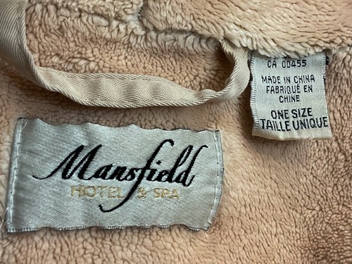 Accappatoio scialle foderato scintillante microfibra spa unisex Mansfield cintura tasche taglia unica - Foto 8 di 10