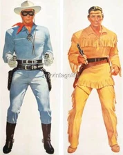THE LONE RANGER AND TONTO 2" x 3" Fridge MAGNET Vintage ART