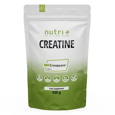 NUTRI-PLUS Creatin Monohydrat Pulver - Creapure Creatine 500g - Kreatin Creatine Powder