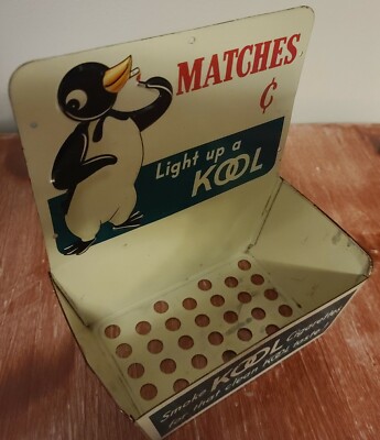 Vintage Matches Light Up A Kool Cigarette Matchbook Holder With