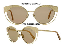 Roberto Cavalli RC1125 30G Sunglasses Gold;Tan Cateye 100 Authentic Brand New