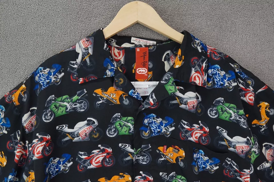 Vintage Marc Ecko Unltd Men's Shirt XL Superbike Racing Tribute Button Up - Image 2 of 4