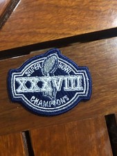 SUPER BOWL CHAMPIONS XXXVIII IRON ON PATCH 2 1/4 X 1 3/4