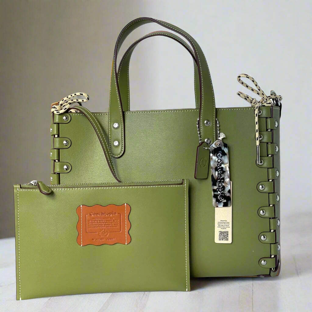 バッグ Vintage Coach Shoulder Tote Bag Green Coach Vintage Tote Bag, Yellow and Lime Green | eBay