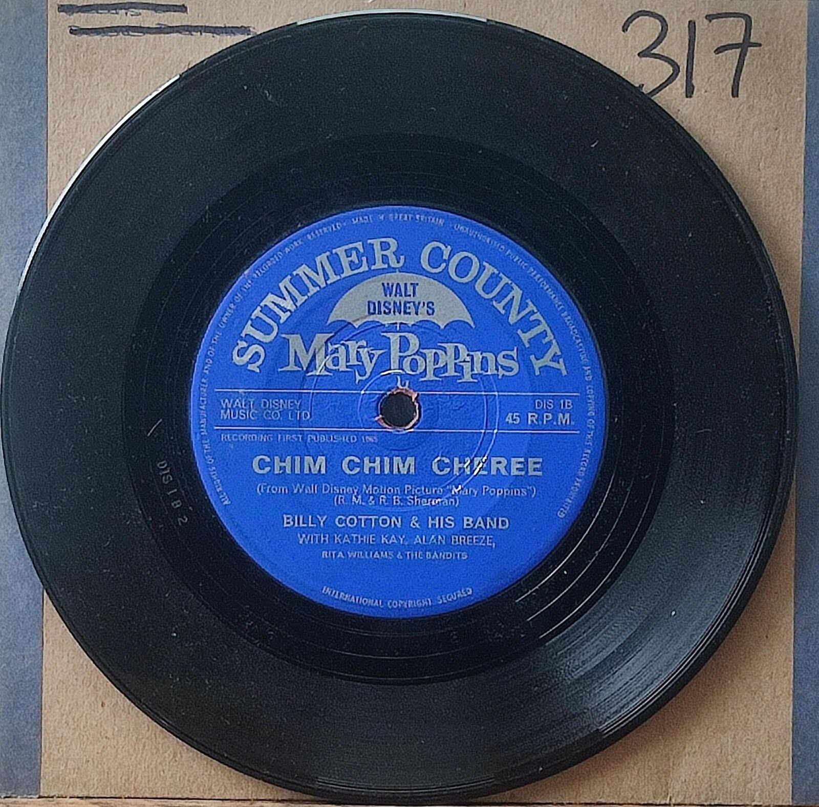 Let's Go Fly A Kite / Chim Chim Cheree by Billy Cotton & Band Single