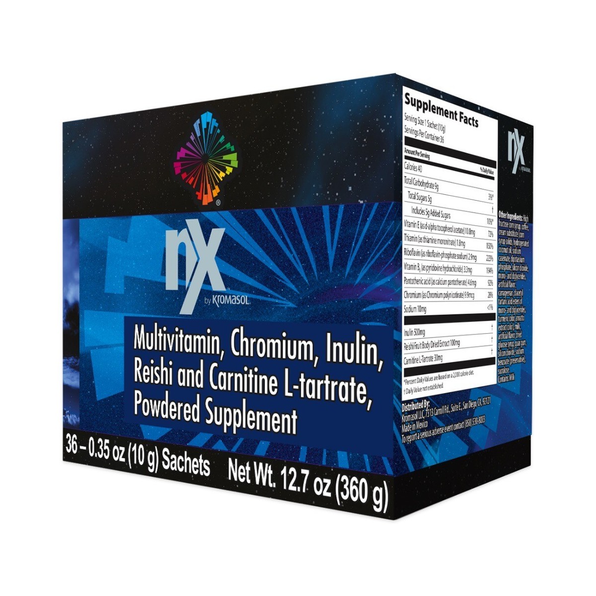 NX Kromasol Multivitamin, Chromium, Inulin, Reishi and Carnitine L
