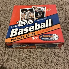 1993 Topps Baseball Series 1 Unopened RED CELLO BOX Possible Jeter GOLD M96