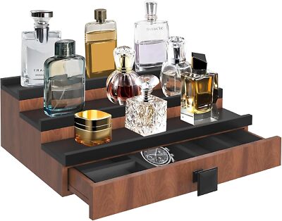 Cologne Organizer for Men Wooden Perfume Display Stand Tier