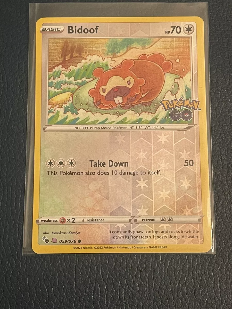  Pokemon - Bidoof Peelable Card 059/078 - Ditto 053/078