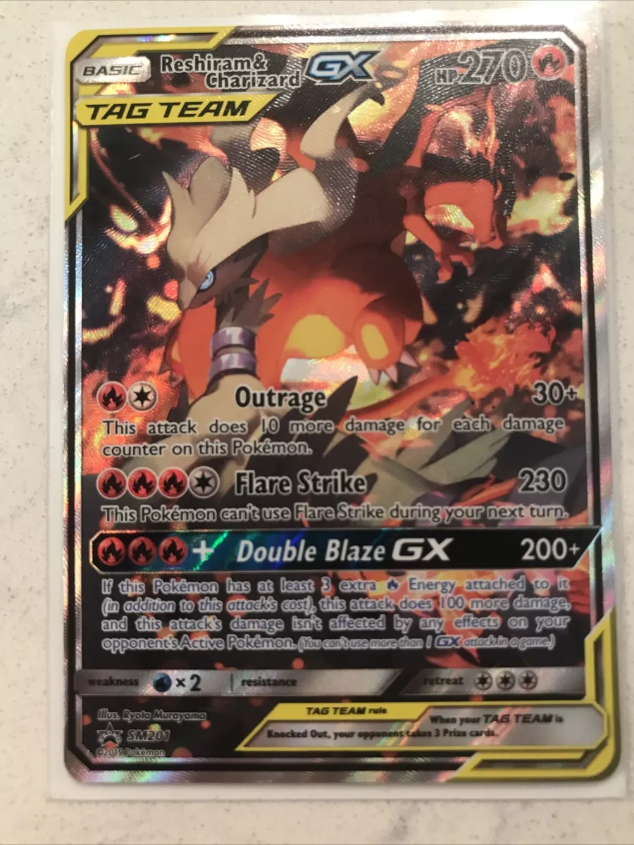 Reshiram & Charizard GX 201 (SM Black Star Promo) (SM201) [First