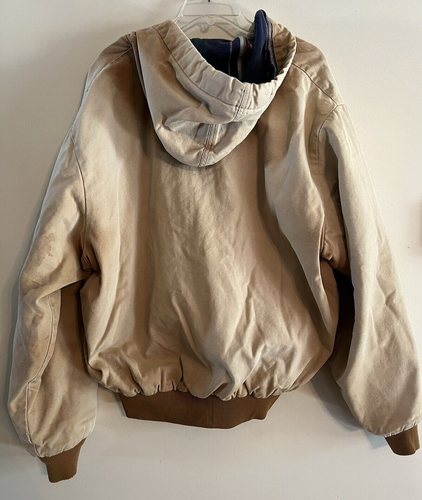 Osh Kosh Duck Canvas Hooded Jacket Blanket Lined & Quilted Sleeve 2XL (?) - Picture 6 of 10