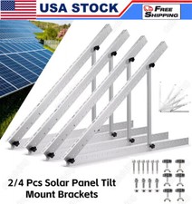 Solar Panel RV Tilt Mount 1/2 Pair Brackets Roof Flat Surface Adjustable Frame