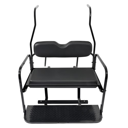 Flip Rear Seat Kit Back Seat For 2000-2013 Club Car DS Golf Cart Folding Black - Picture 3 of 13