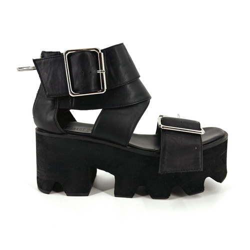 Dolls Kill Current Mood Chunky Platform Sandals Size 8 Gothic Punk Emo Grunge