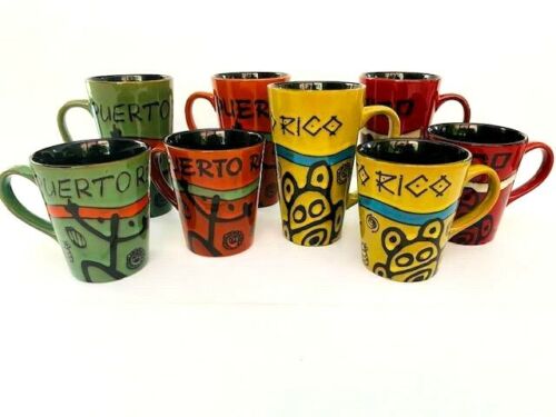 Puerto Rico Ceramic Coqui Taino Coffee Mugs Cups 12oz or 16oz Fine Souvenirs  - 第 1/24 張圖片