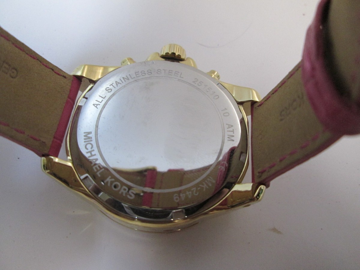 Very Rare Sold Out Michael Kors MK2449 Quartz Strap Pink  display picture 1