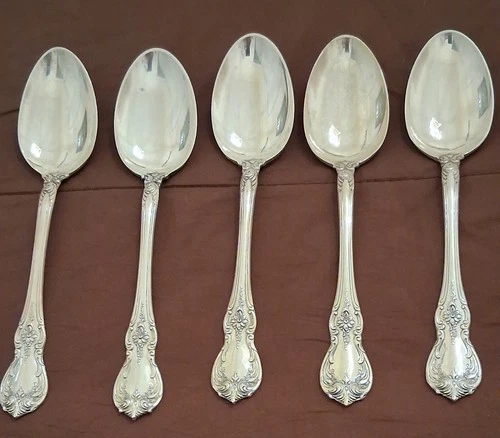 5 Old Master By Towle Sterling Silver Tea Soup Spoons 6"