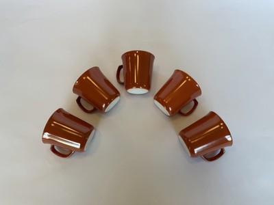 Vintage MCM Corning&Pyrex Mugs Authentic Burnt Orange-Cinnamon for Fall Holidays