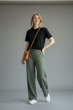 Trendige Mom Fit Naht-Hose Damen | Weit geschnitten & super bequem - Stoffhose