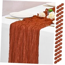 Fall Table Runner 17 x 108inch Cheesecloth Table Runner Boho 15 Pack Terracotta