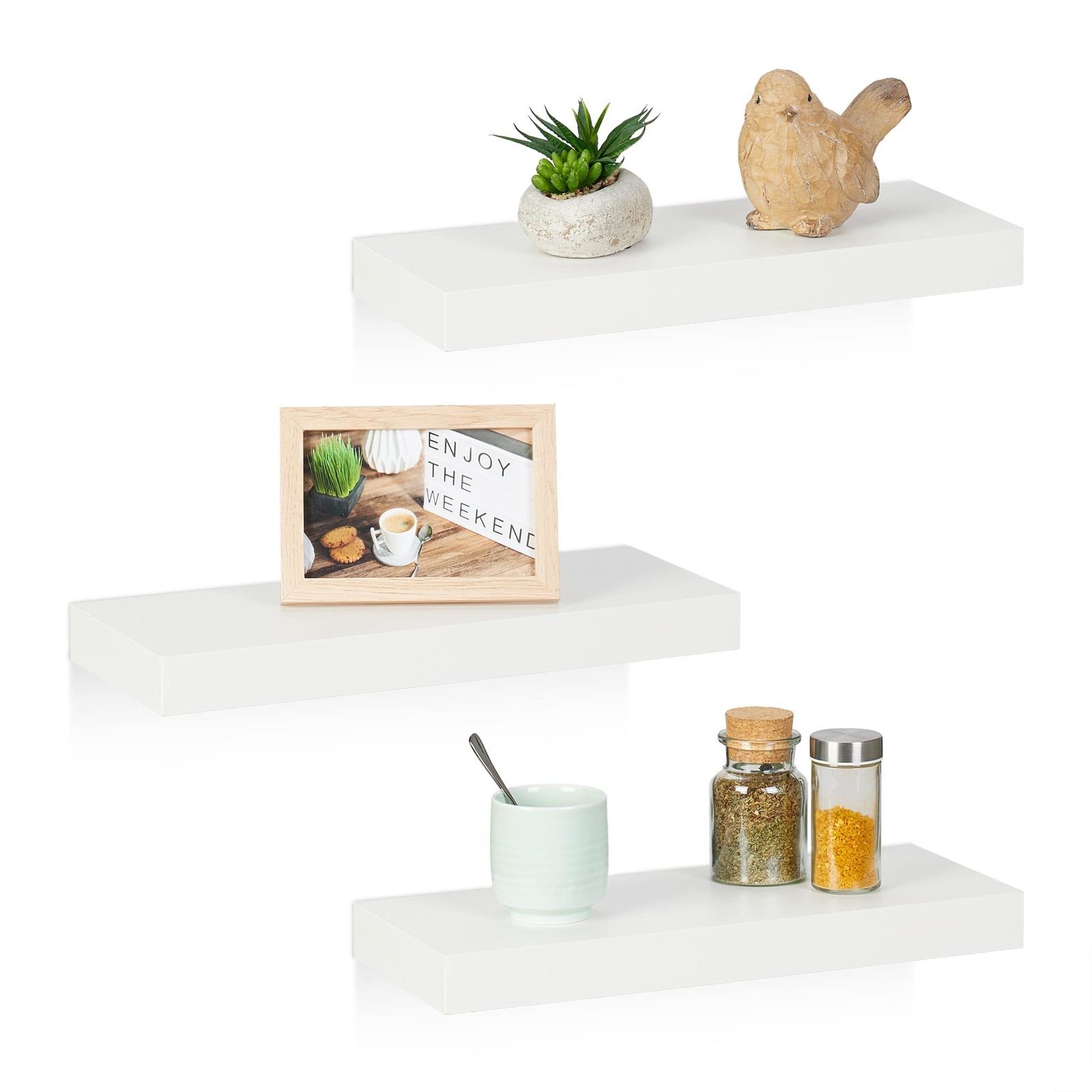 Étagères murales flottantes déco pour plantes et cadres de chambre