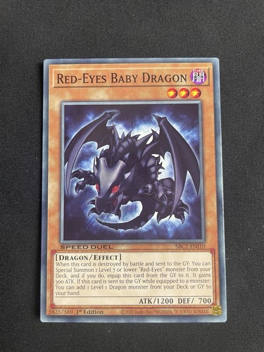 Red-Eyes Baby Dragon SBC1-ENI10 YuGiOh Speed Duel: Streets of Battle City card