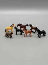 Horse Figure Lot Of 7 SMALL Miniature Horses Includes Safari LTD