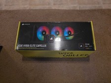 White Corsair 360mm h150i Elite Capellix RGB Liquid CPU Cooler