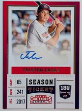 2017 Panini Contenders USA Baseball Triston Casas 18U SeasonTicket Auto MINT 
