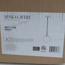 Minka Lavery 5211-732 Marbelle 1-Light Brass Pendant with Etched Alabaster Shade