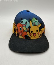 Pok mon Kids Blue And Black Printed Adjustable Snapback Cap One Size