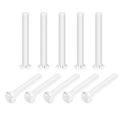Vis Cruciformes M5x16mm Pour Machine – Têtes Plates Transparentes, Lot De 25, Uxcell