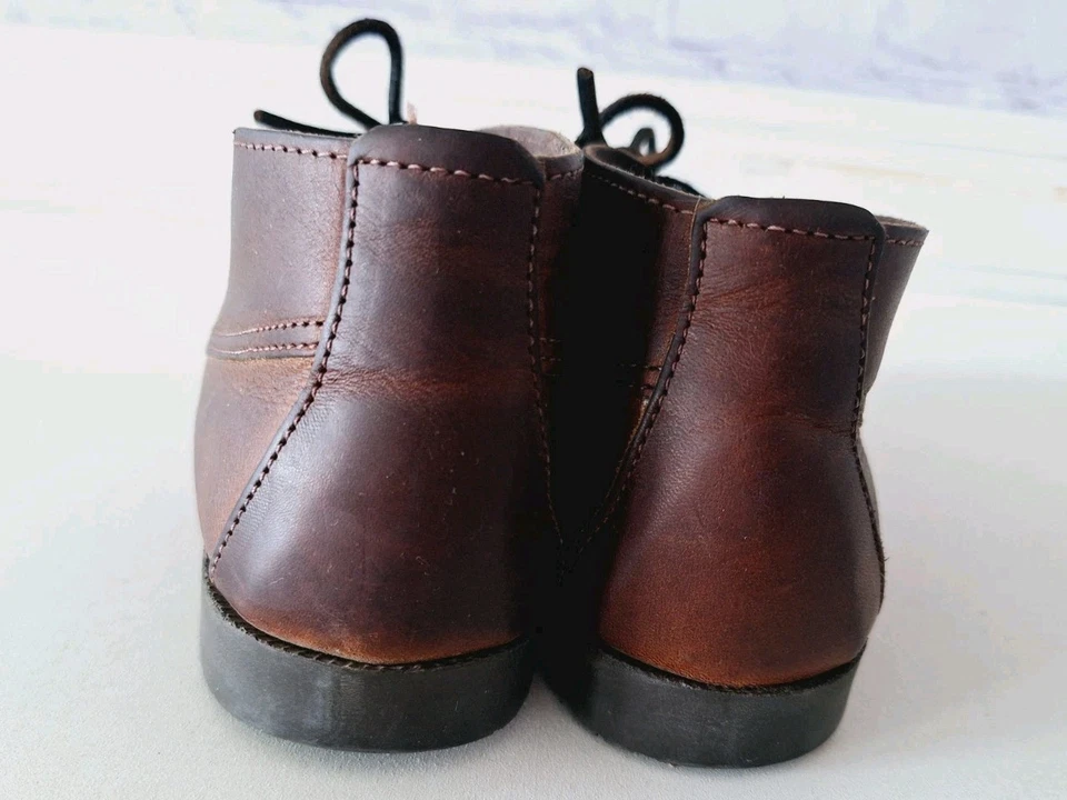 Vintage 90s sebago USA womens shoes 8 Ankle Boots Leather Y2k Cabincore - Image 4 of 4