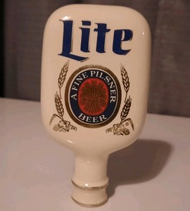 Vintage Ceramic Miller Lite Beer Pub Tap Handle