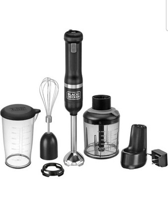 Black+Decker Cordless 3 -1 Kitchen Wand Blender Multi Tool Set Black BCKM1013K10