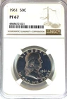 1961 50c Franklin Proof Silver Half Dollar Fifty Cents NGC PF67