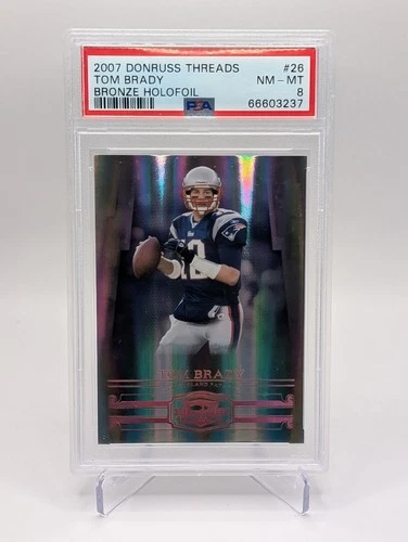 Tom Brady 2007 Donruss Threads Bronze Holofoil /250 #26 NM-MT PSA 8 POP 7 2^