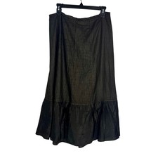 Antique Victorian Black Silk Pleated Petticoat Skirt Cotton Hydegrade Slip