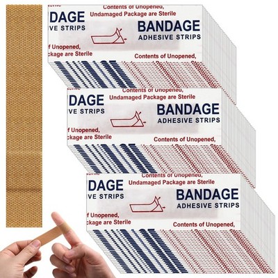 120 Pcs Extra Long Flexible Fabric Bandages, 4.75 x 0.75 Inch Adhesive Strip ...