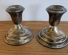 Vintage pair Reed & Barton Sterling Silver weighted candlesticks candleholders