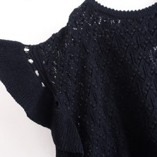 Hug O War Popcorn Mesh Frill Knit Pullover, One Size Unused
