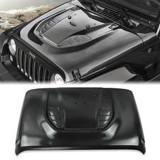 For 2007-2017 Jeep Wrangler Jk Jku Steel Vented Hood Scoop Heat Extract Black For 2007-2017 Jeep Wrangler Jk Jku Steel Vented Hood Scoop Heat Extract Black