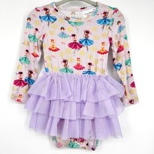 Posh Peanut Adalyn Tulle Tutu Bodysuit Dress 6-12 Months Ballerina